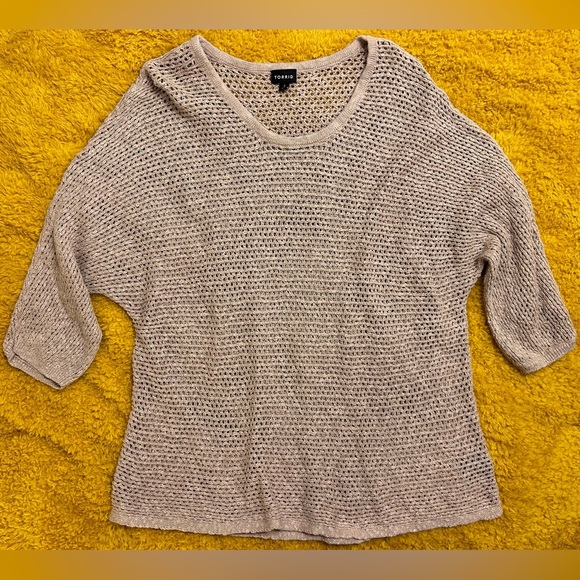 torrid Sweaters - Torrid Mesh Waffle Knit Sweater